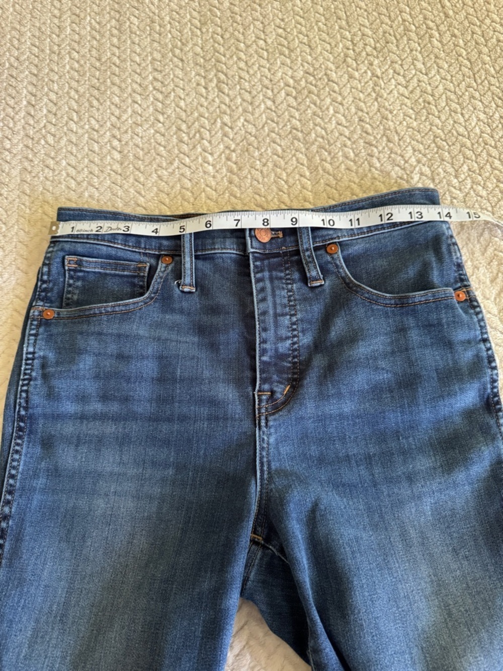 Madewell High Rise Skinny Jeans in Medium Blue Wash Size 28 - Picture 5 of 11